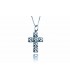 Cross for women whitegold with zircon