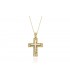 Cross for men whitegold and gold