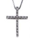 Cross for women whitegold with zircon