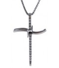 Cross for women whitegold with zircon